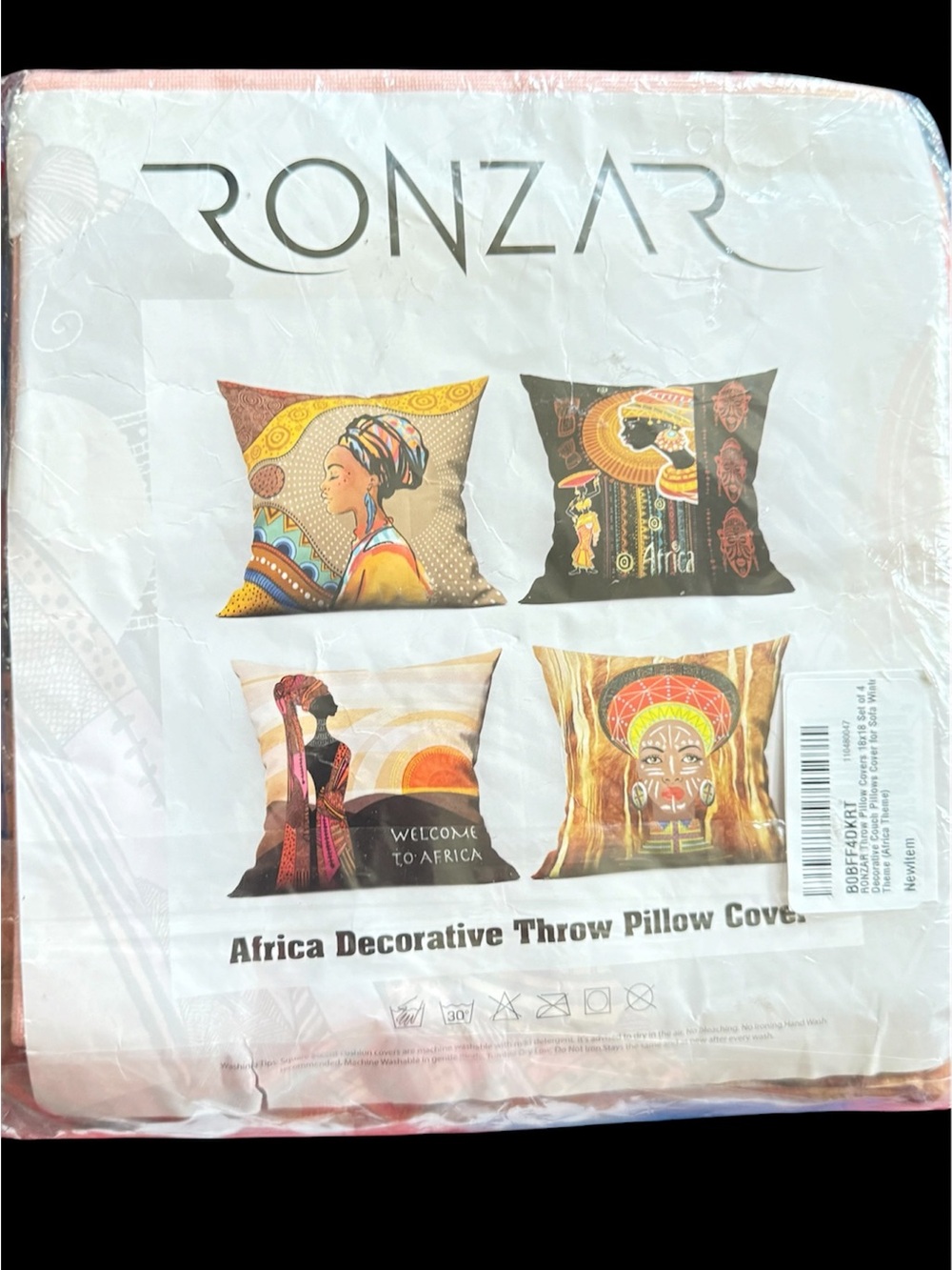 Africa Decorative Throw Pillow Cover - Multicolor